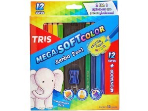Lápis Cor Tris 2 em 1 Jumbo