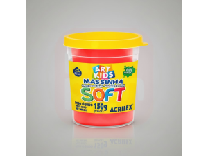 Massa de Modelar 150g Soft Vermelho - Acrilex